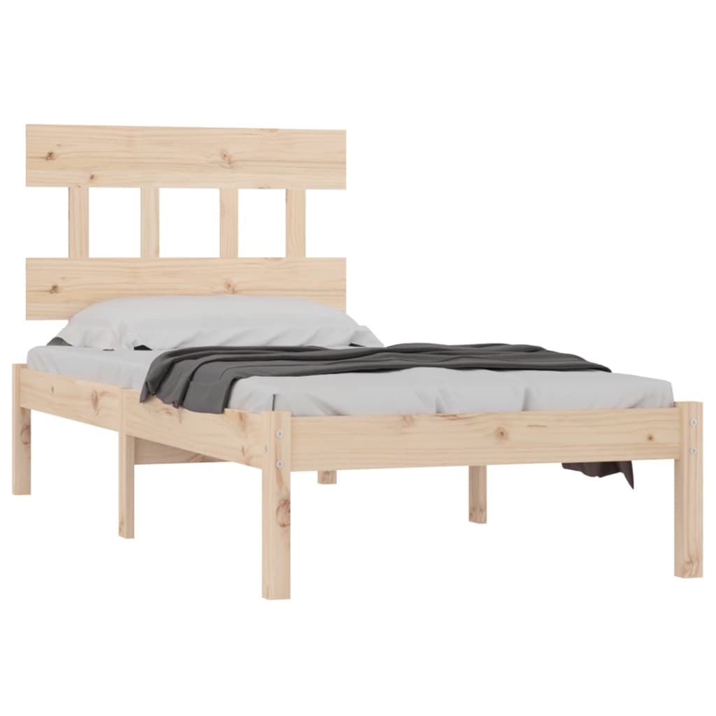 Bed Frame without Mattress 90x190 cm Solid Wood
