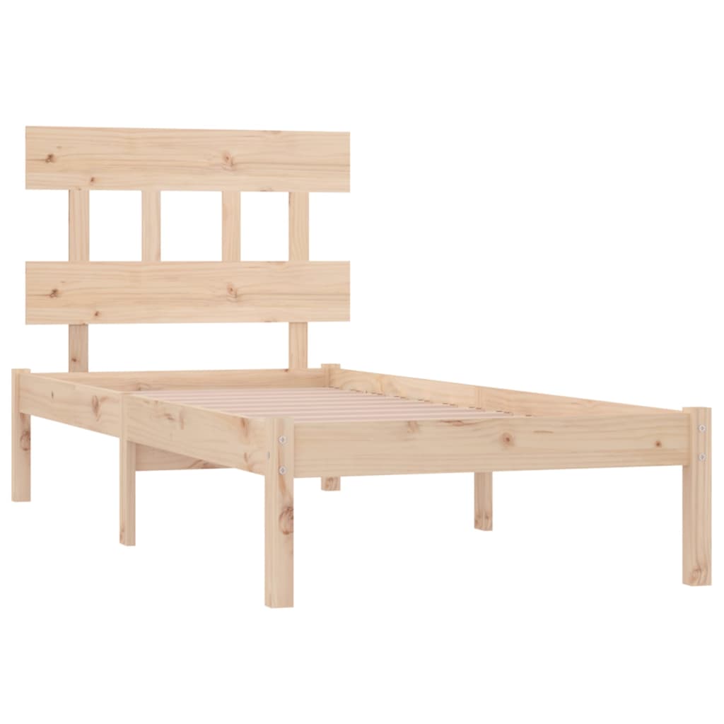 Bed Frame without Mattress 90x190 cm Solid Wood