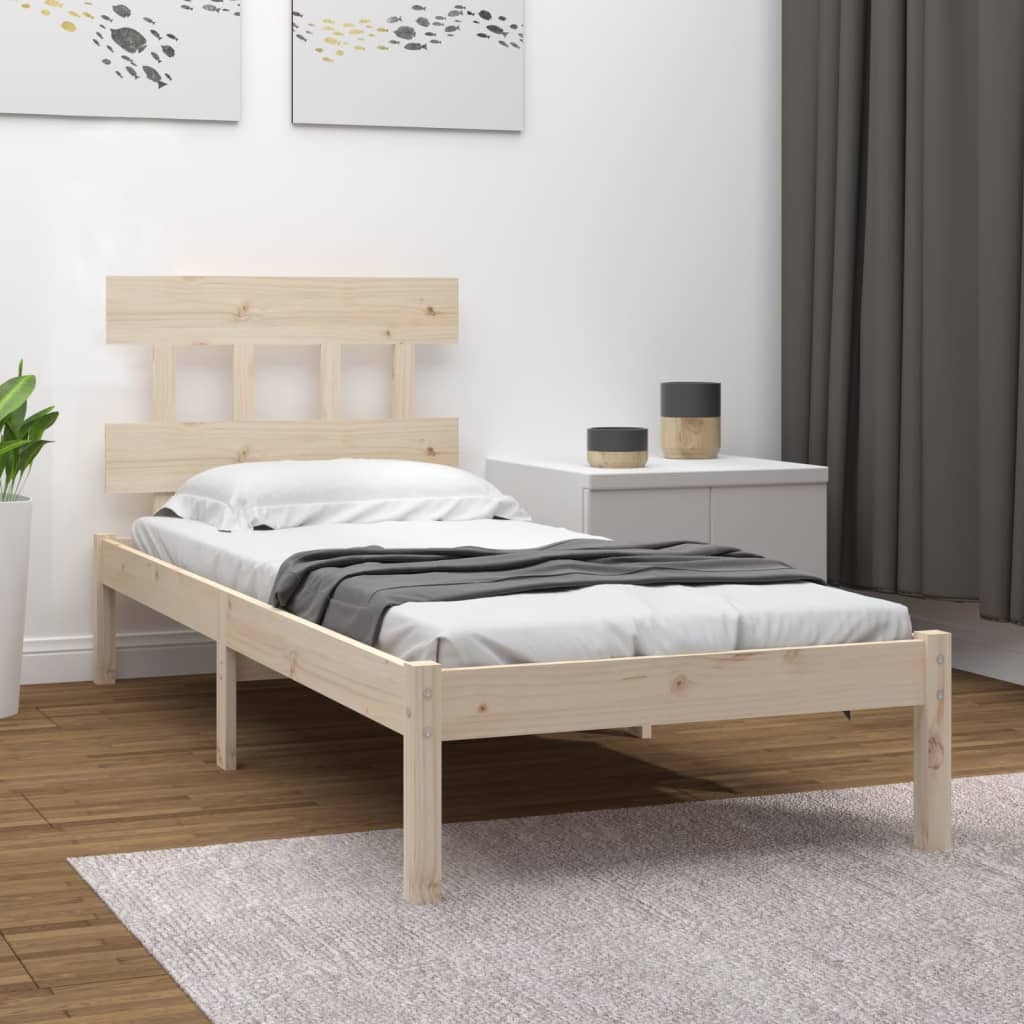 Bed Frame without Mattress 90x190 cm Solid Wood