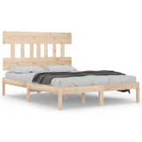 Bed Frame without Mattress 135x190 cm Solid Wood
