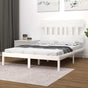 Bed Frame without Mattress White 150x200 cm Solid Wood