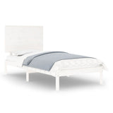 Bed Frame without Mattress White 90x190 cm Solid Wood