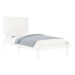 Bed Frame without Mattress White 90x190 cm Solid Wood