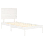 Bed Frame without Mattress White 90x190 cm Solid Wood