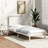 Bed Frame without Mattress White 90x190 cm Solid Wood