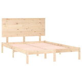 Bed Frame without Mattress 135x190 cm Solid Wood - Top-Down View