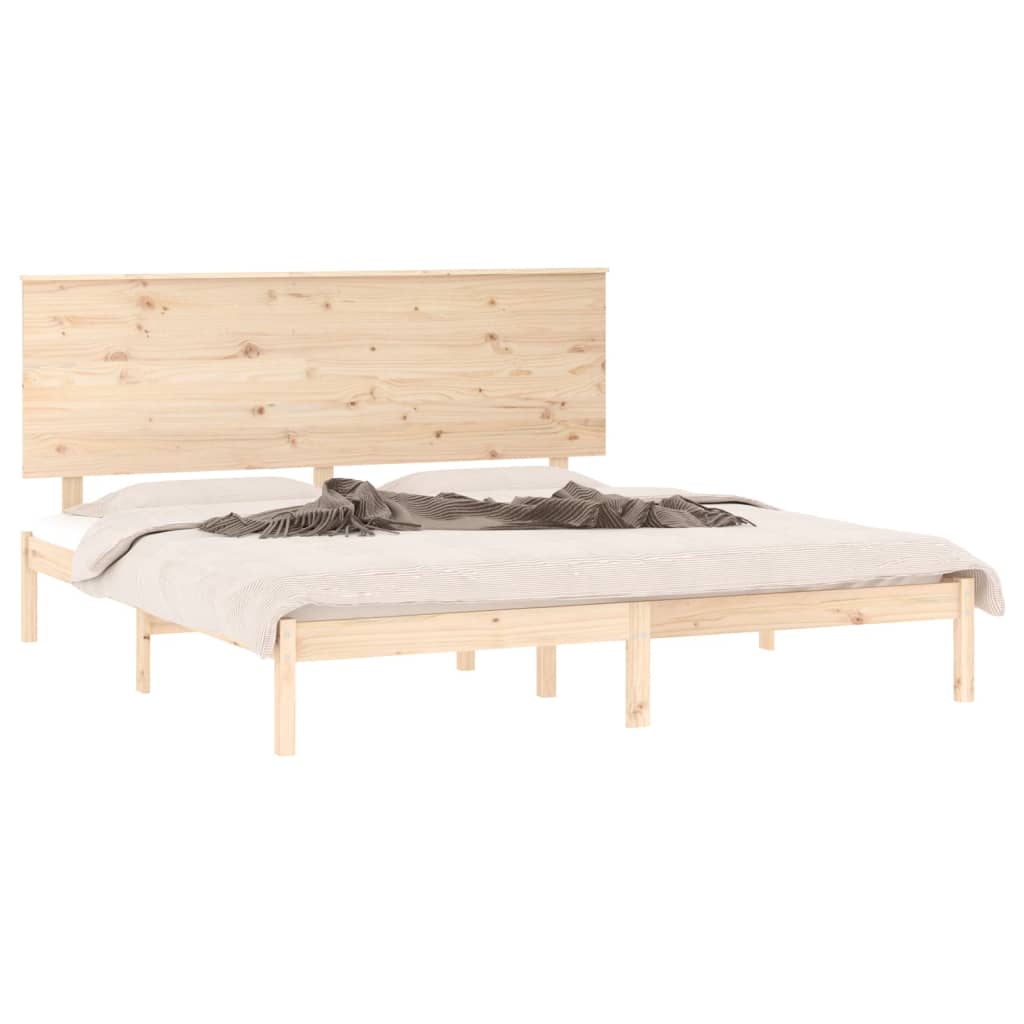 Bed Frame without Mattress 150x200 cm Solid Wood