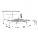 Bed Frame without Mattress Black 150x200 cm Solid Wood
