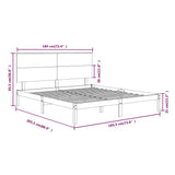 Bed Frame without Mattress White 183x203 cm King Solid Wood