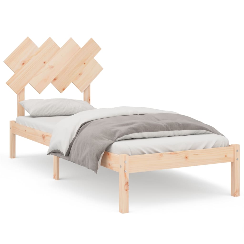 Bed Frame without Mattress 90x190 cm Solid Wood