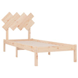 Bed Frame without Mattress 90x190 cm Solid Wood