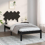Bed Frame without Mattress Black 90x190 cm Solid Wood