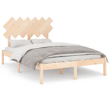 Bed Frame without Mattress 135x190 cm Solid Wood - Front View