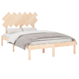 Bed Frame without Mattress 135x190 cm Solid Wood - Side View