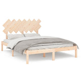 Bed Frame without Mattress 150x200 cm Solid Wood - Front View