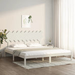 Bed Frame without Mattress White 180x200 cm Solid Wood