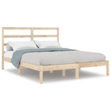 Bed Frame without Mattress 135x190 cm Solid Wood