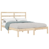 Bed Frame without Mattress 135x190 cm Solid Wood