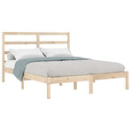 Bed Frame without Mattress 135x190 cm Solid Wood