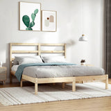 Bed Frame without Mattress 135x190 cm Solid Wood