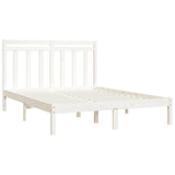 Bed Frame without Mattress White 150x200 cm Solid Wood