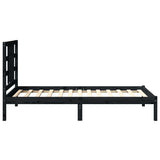 Bed Frame without Mattress Black 90x190 cm Solid Wood