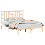 Bed Frame without Mattress 135x190 cm Solid Wood