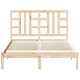 Bed Frame without Mattress 135x190 cm Solid Wood