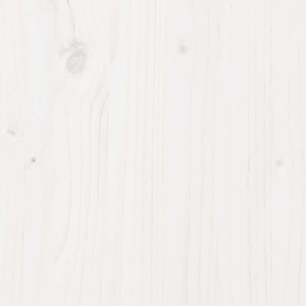 Bed Frame without Mattress White 135x190 cm Solid Wood