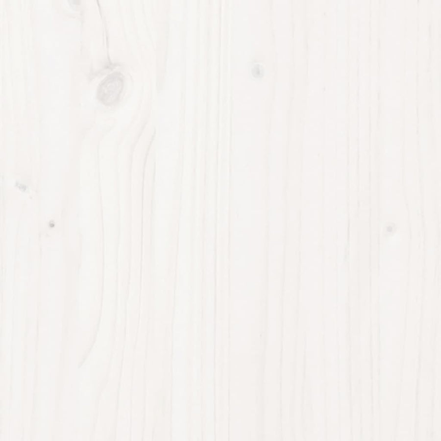 Bed Frame without Mattress White 150x200 cm Solid Wood