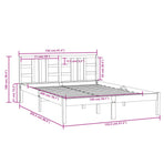 Bed Frame without Mattress White 150x200 cm Solid Wood