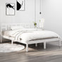 Bed Frame without Mattress White 150x200 cm Solid Wood