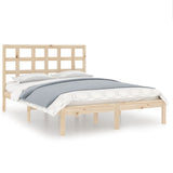 Bed Frame without Mattress 135x190 cm Solid Wood
