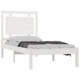 Bed Frame without Mattress White 90x190 cm Solid Wood