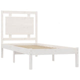 Bed Frame without Mattress White 90x190 cm Solid Wood
