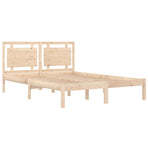 Bed Frame without Mattress 135x190 cm Solid Wood