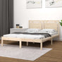 Bed Frame without Mattress 135x190 cm Solid Wood