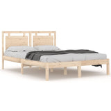 Bed Frame without Mattress 150x200 cm Solid Wood