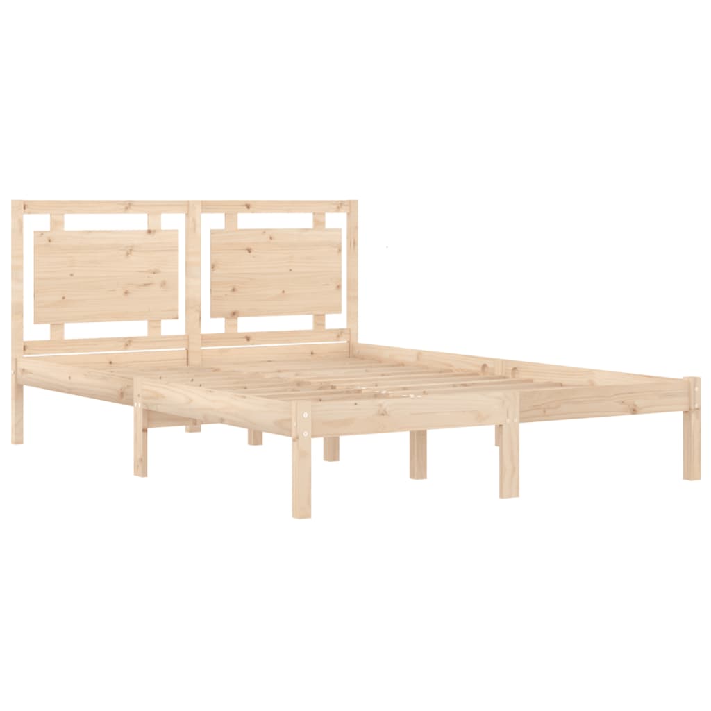 Bed Frame without Mattress 150x200 cm Solid Wood
