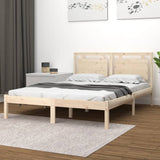 Bed Frame without Mattress 150x200 cm Solid Wood
