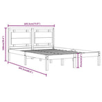 Bed Frame without Mattress 183x203 cm King Solid Wood