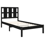 Bed Frame without Mattress Black 90x190 cm Solid Wood - Top-Down View