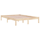 Bed Frame without Mattress 135x190 cm Solid Wood - 45-Degree Angle