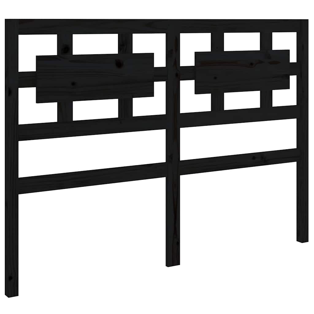 Bed Frame without Mattress Black 135x190 cm Solid Wood