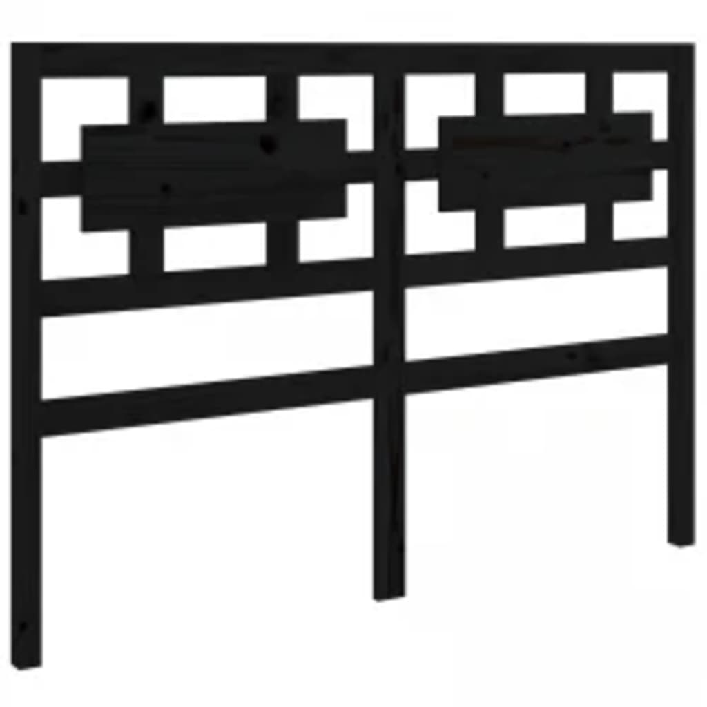 Bed Frame without Mattress Black 150x200 cm Solid Wood