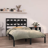 Bed Frame without Mattress Black 150x200 cm Solid Wood