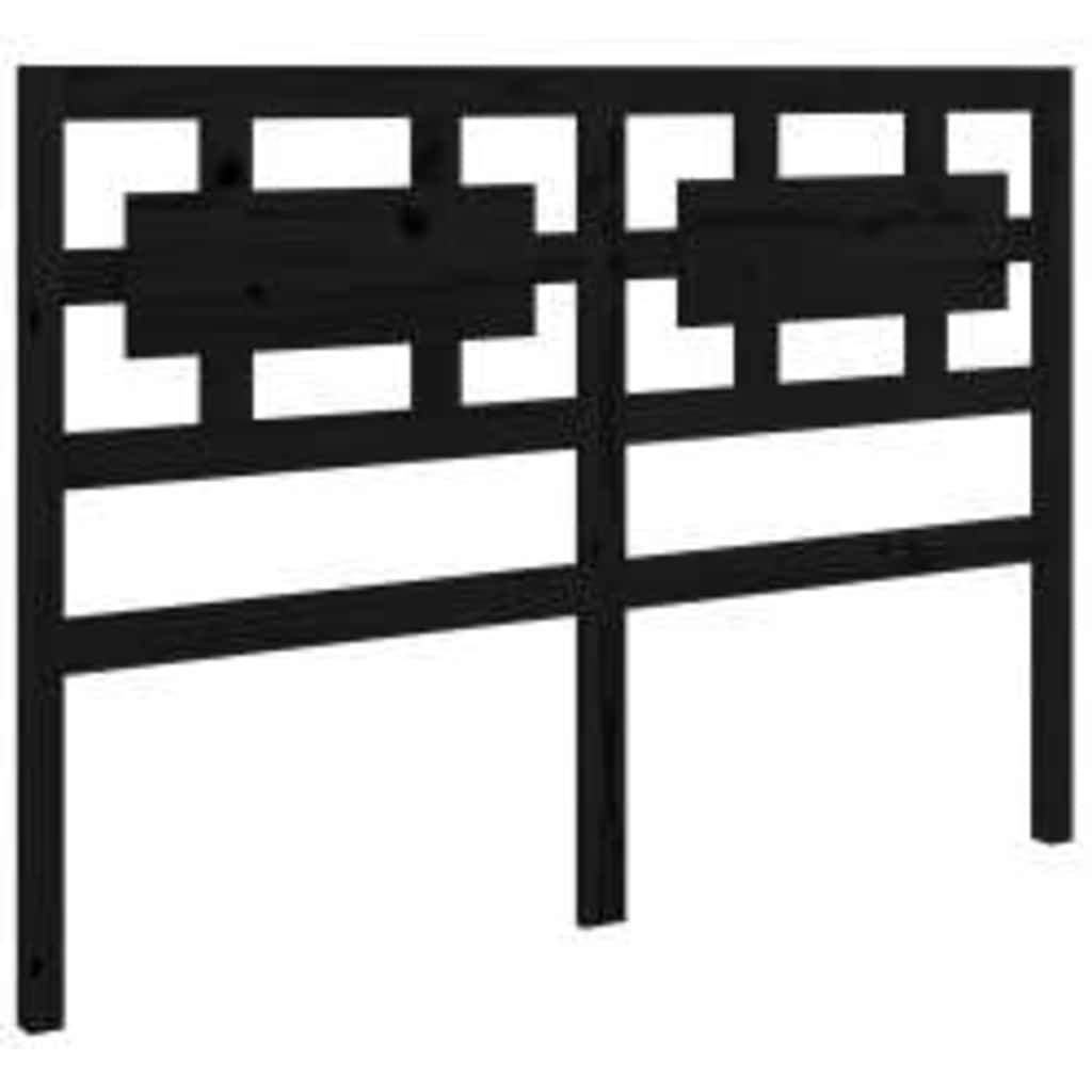 Bed Frame without Mattress Black 183x203 cm King Solid Wood