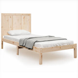 Bed Frame without Mattress 90x190 cm Solid Wood Pine - Front View