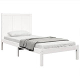 Bed Frame without Mattress White 90x190 cm Solid Wood Pine - Side View