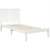 Bed Frame without Mattress White 90x190 cm Solid Wood Pine - Top-Down View